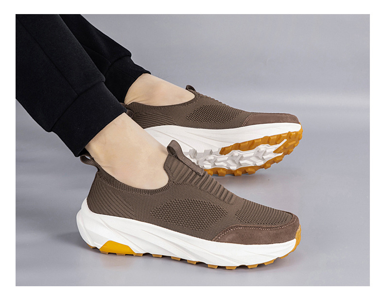 Men's Breathable Mesh Walking Shoes Lightweight Slip-On Casual Sneakers