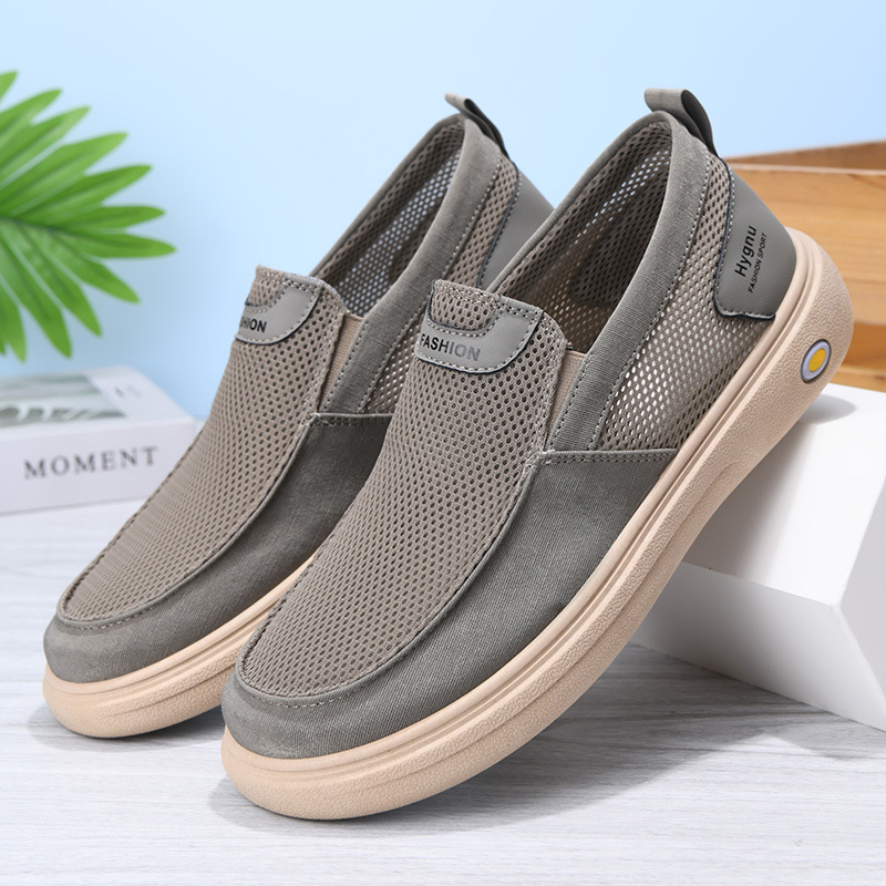 Men's Breathable Mesh Casual Shoes, Lightweight Slip-on Walking Shoes for Summer