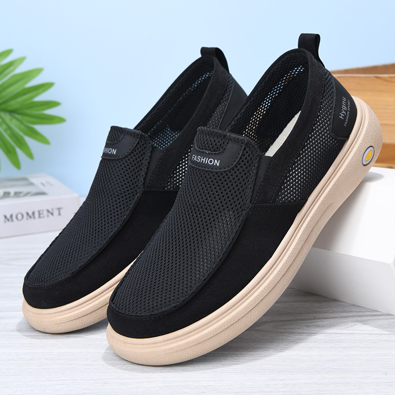 Men's Breathable Mesh Casual Shoes, Lightweight Slip-on Walking Shoes for Summer