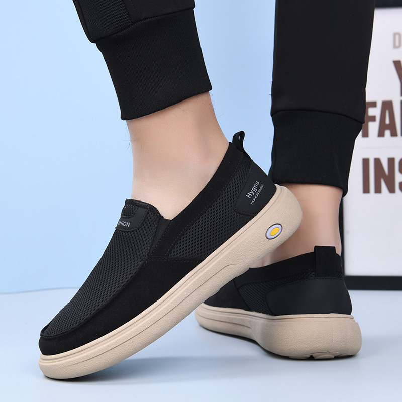 Men's Breathable Mesh Casual Shoes, Lightweight Slip-on Walking Shoes for Summer