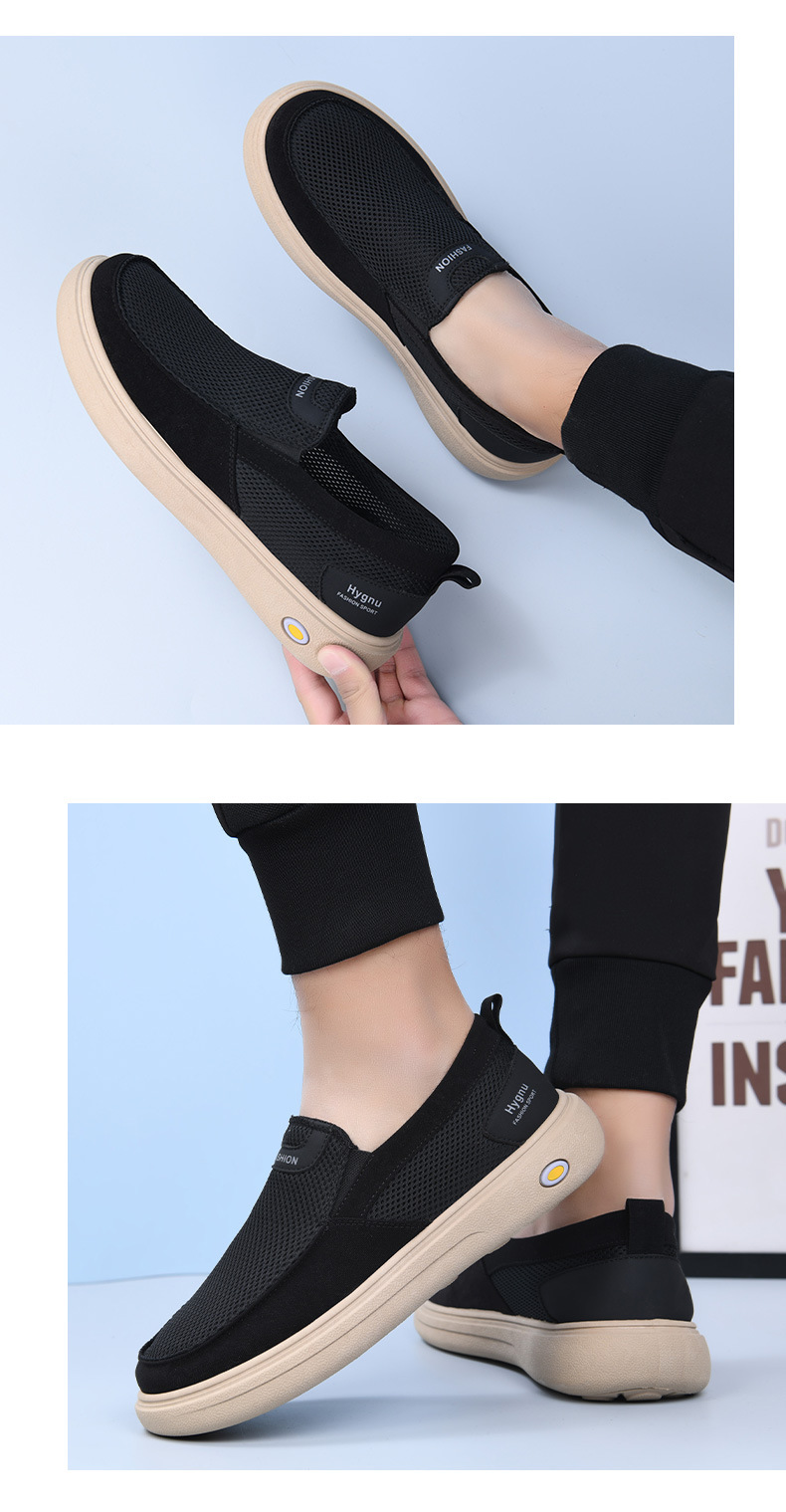 Men's Breathable Mesh Casual Shoes, Lightweight Slip-on Walking Shoes for Summer