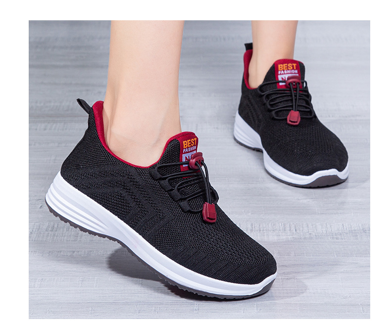 Men's Breathable Flyknit Walking Shoes Slip-On Casual Soft Sole Spring Autumn