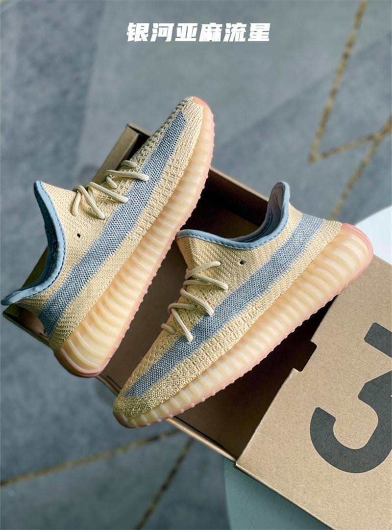 Baiyi Yeezy 350 Running Shoes for Men Women, Breathable Mesh Low-Top Sneakers