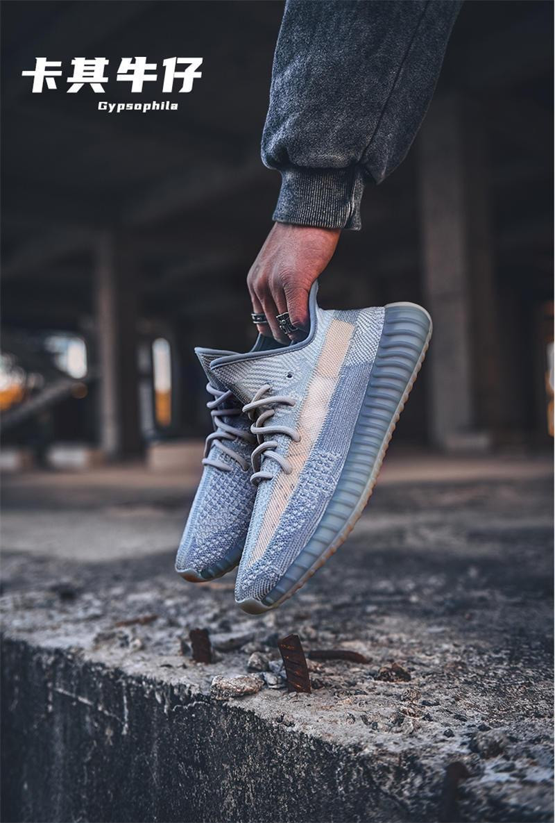 Baiyi Yeezy 350 Running Shoes for Men Women, Breathable Mesh Low-Top Sneakers