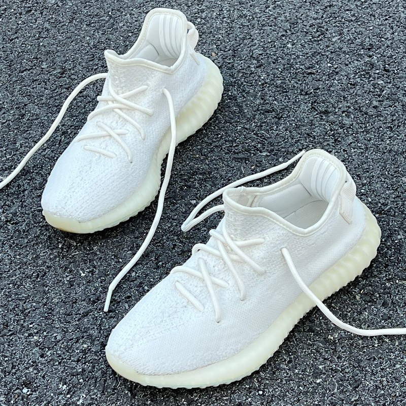 Baiyi Yeezy 350 Running Shoes for Men Women, Breathable Mesh Low-Top Sneakers