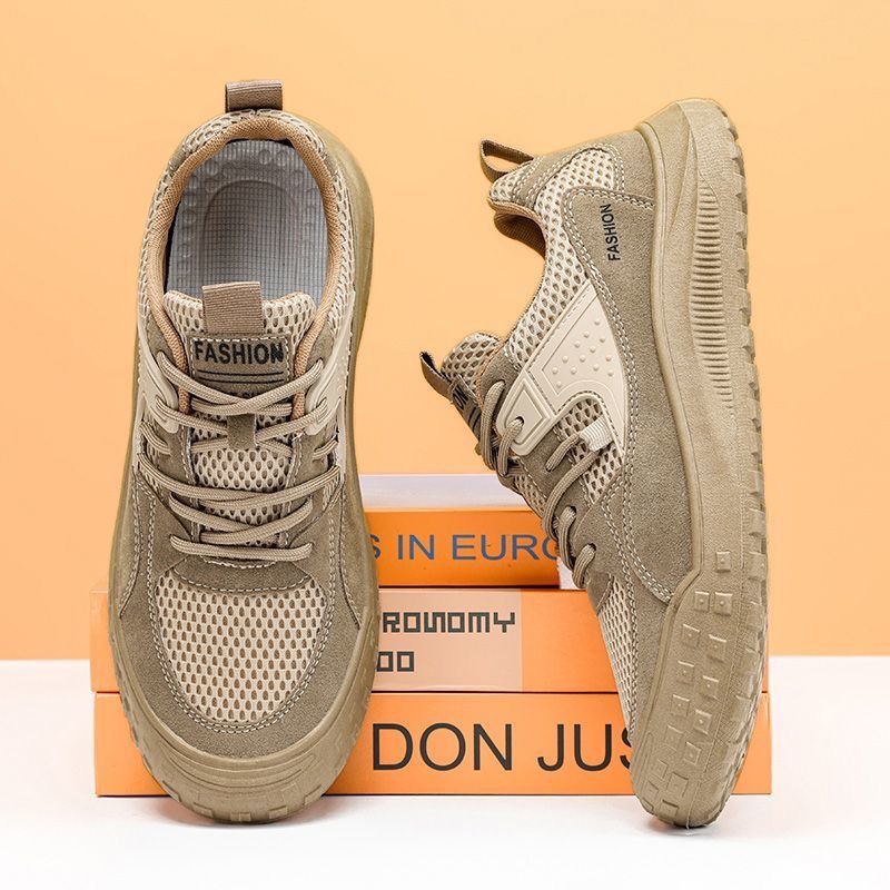 Men's Breathable Mesh Casual Shoes, Non-slip Rubber Sole Low-top Sneakers for Spring Summer Fall
