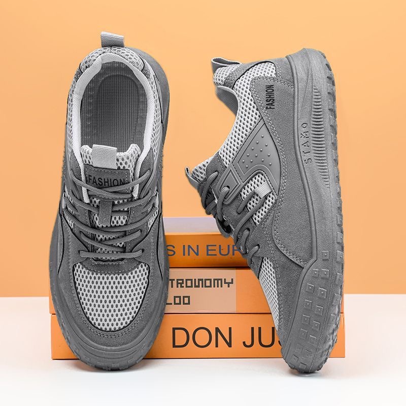Men's Breathable Mesh Casual Shoes, Non-slip Rubber Sole Low-top Sneakers for Spring Summer Fall