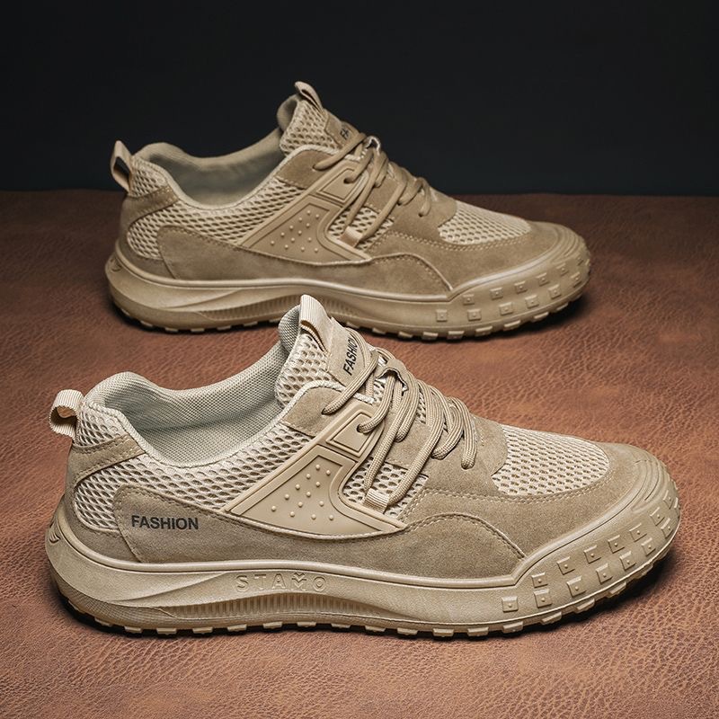 Men's Breathable Mesh Casual Shoes, Non-slip Rubber Sole Low-top Sneakers for Spring Summer Fall
