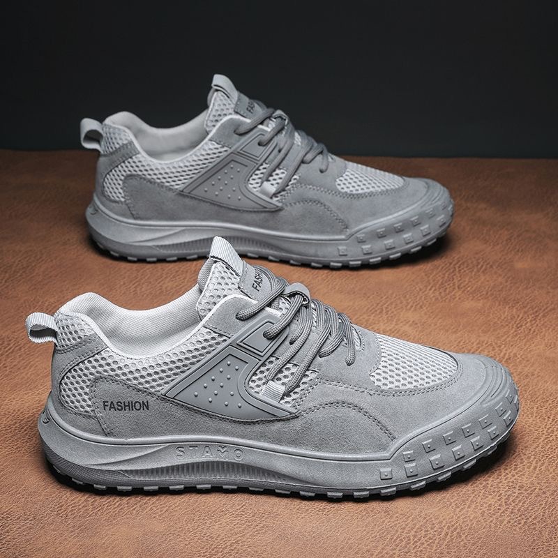 Men's Breathable Mesh Casual Shoes, Non-slip Rubber Sole Low-top Sneakers for Spring Summer Fall