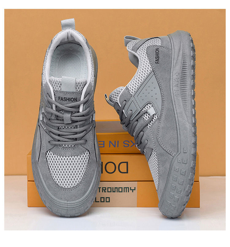 Men's Breathable Mesh Casual Shoes, Non-slip Rubber Sole Low-top Sneakers for Spring Summer Fall