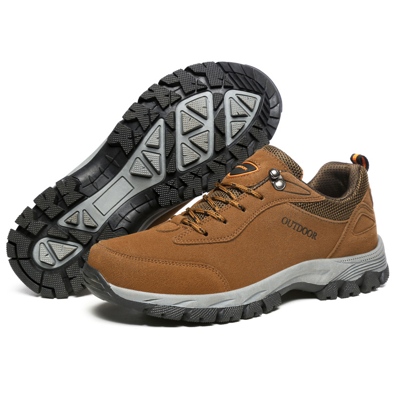 Men's Winter Waterproof Hiking Shoes, Suede Outdoor Trekking Boots for Cold Weather