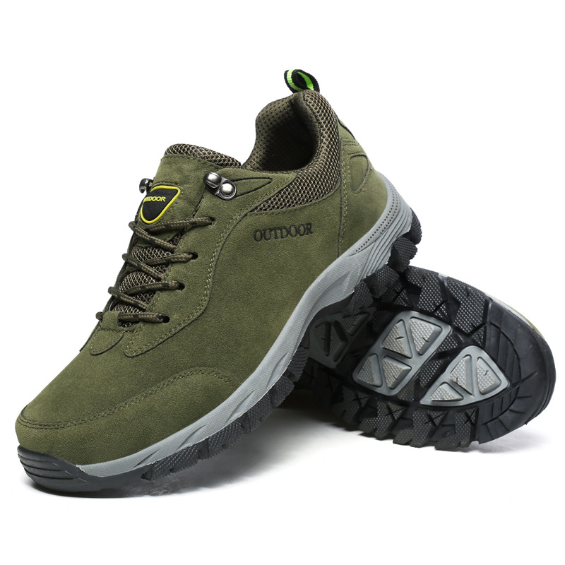 Men's Winter Waterproof Hiking Shoes, Suede Outdoor Trekking Boots for Cold Weather