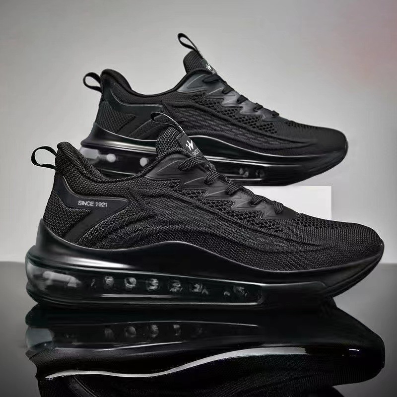 Men's Breathable Running Shoes with Air Cushion, Lightweight Knit Upper for Jogging