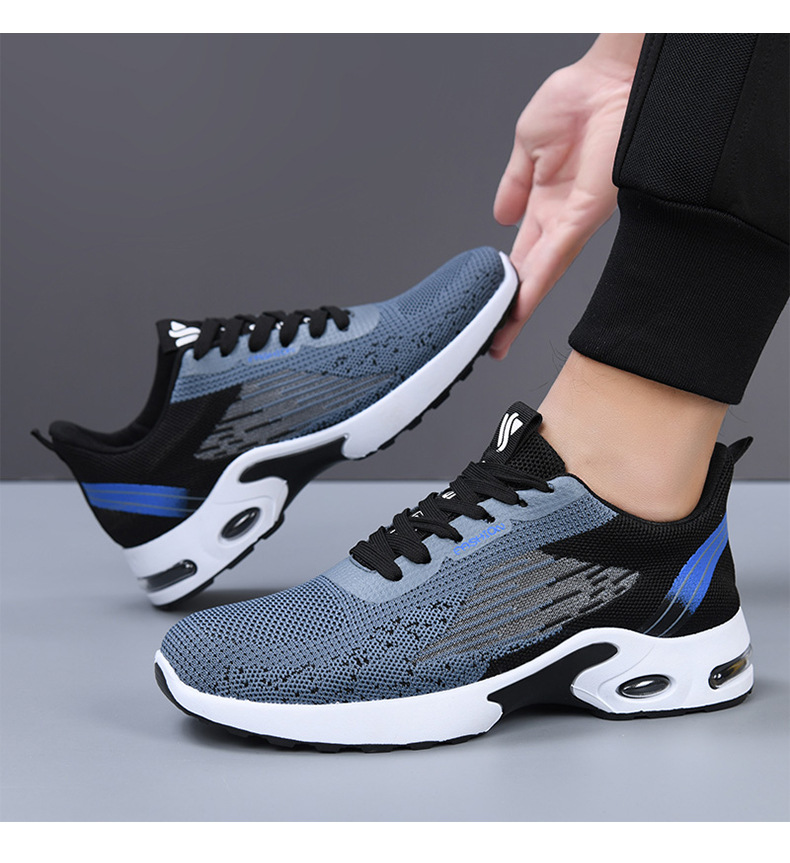 Men's Breathable Casual Running Shoes, Lightweight Air Cushion Sneakers for Spring and Autumn