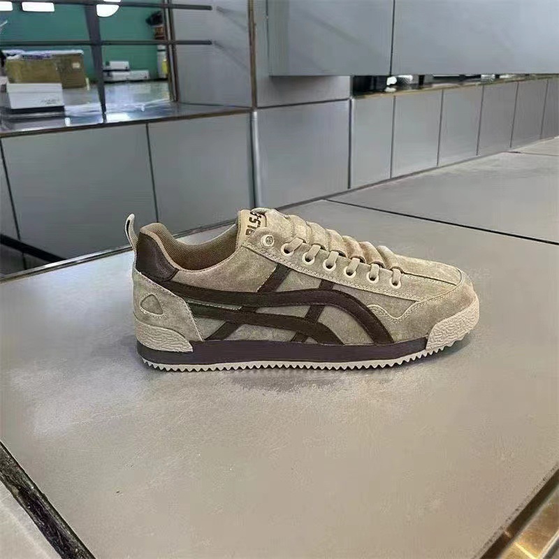 Men's Casual Breathable Retro Flat Sneakers, Low-Top Walking Shoes for Spring
