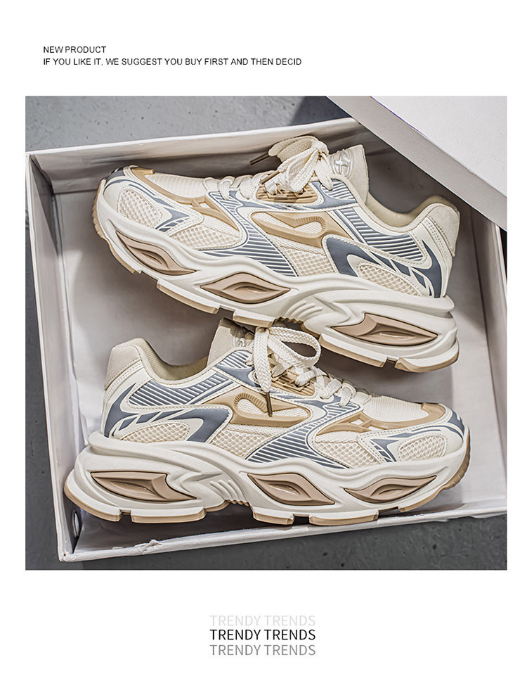Men's Breathable Chunky Sneakers Casual Comfortable Walking Shoes