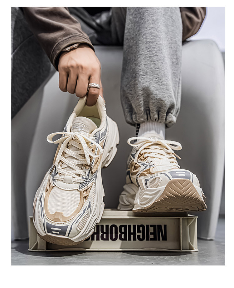 Men's Breathable Chunky Sneakers Casual Comfortable Walking Shoes