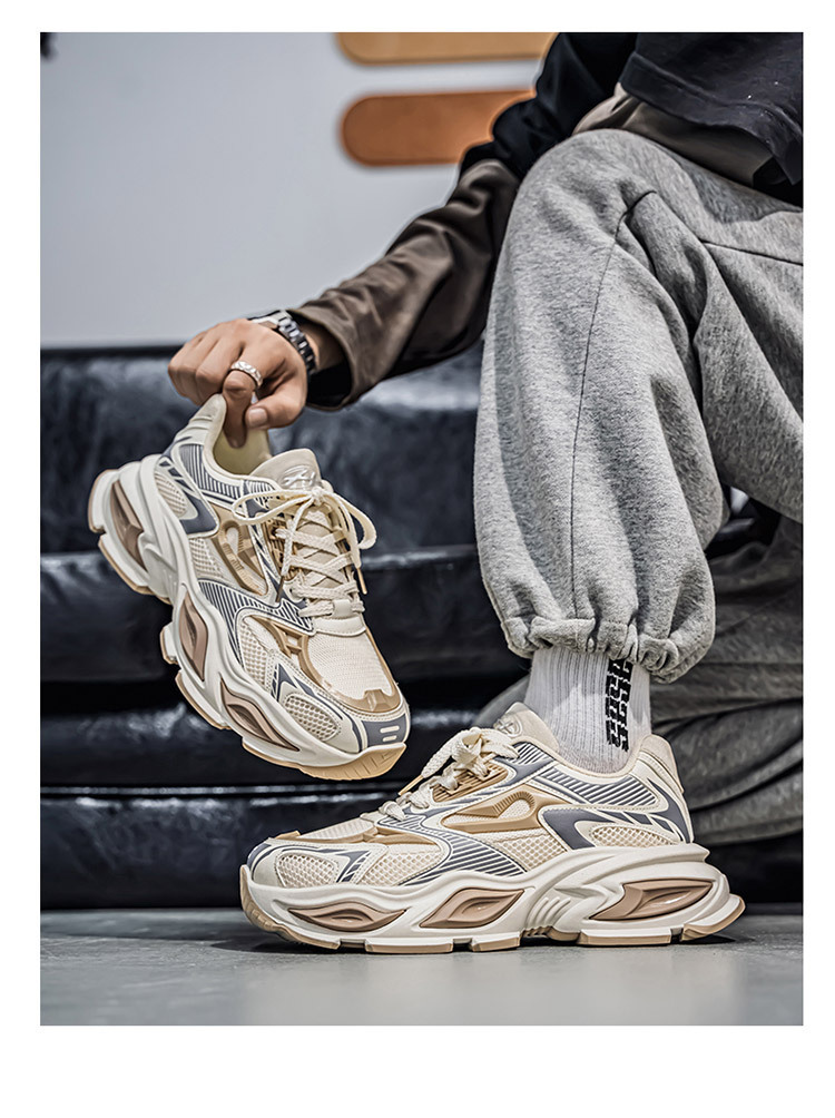 Men's Breathable Chunky Sneakers Casual Comfortable Walking Shoes