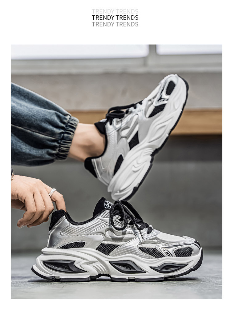 Men's Breathable Chunky Sneakers Casual Comfortable Walking Shoes