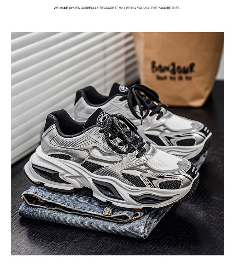 Men's Breathable Chunky Sneakers Casual Comfortable Walking Shoes