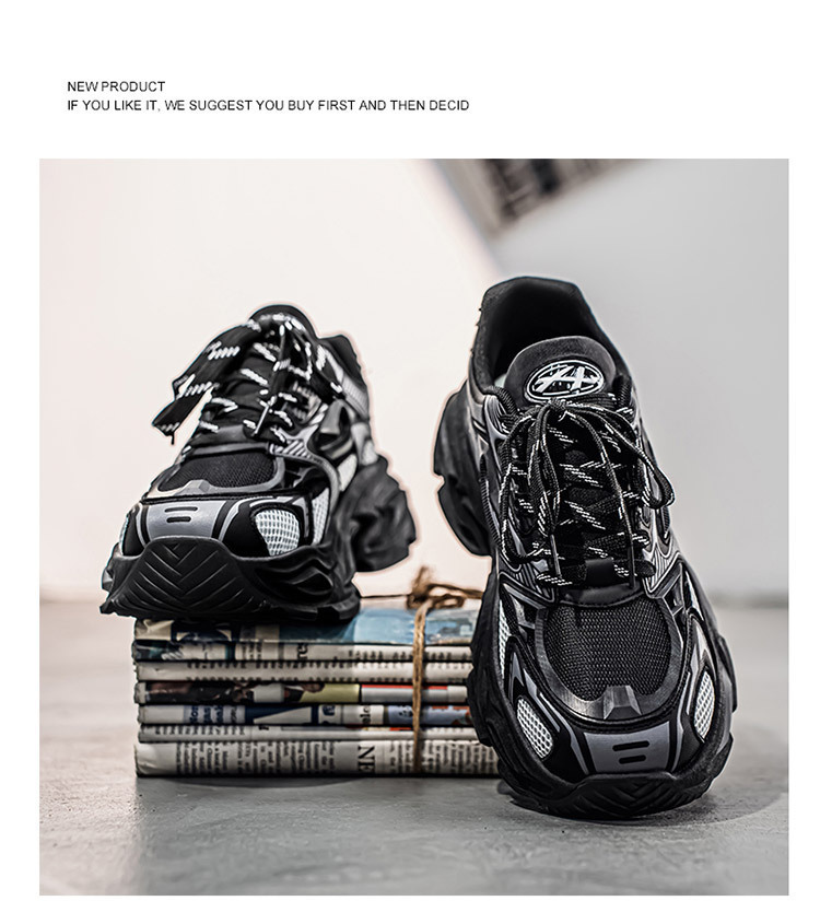 Men's Breathable Chunky Sneakers Casual Comfortable Walking Shoes