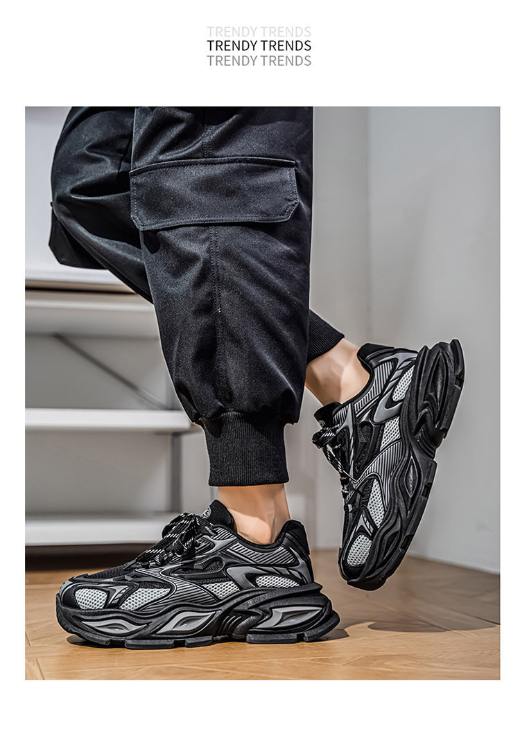 Men's Breathable Chunky Sneakers Casual Comfortable Walking Shoes