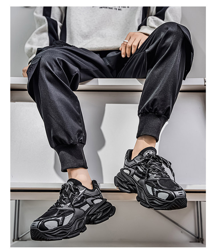 Men's Breathable Chunky Sneakers Casual Comfortable Walking Shoes