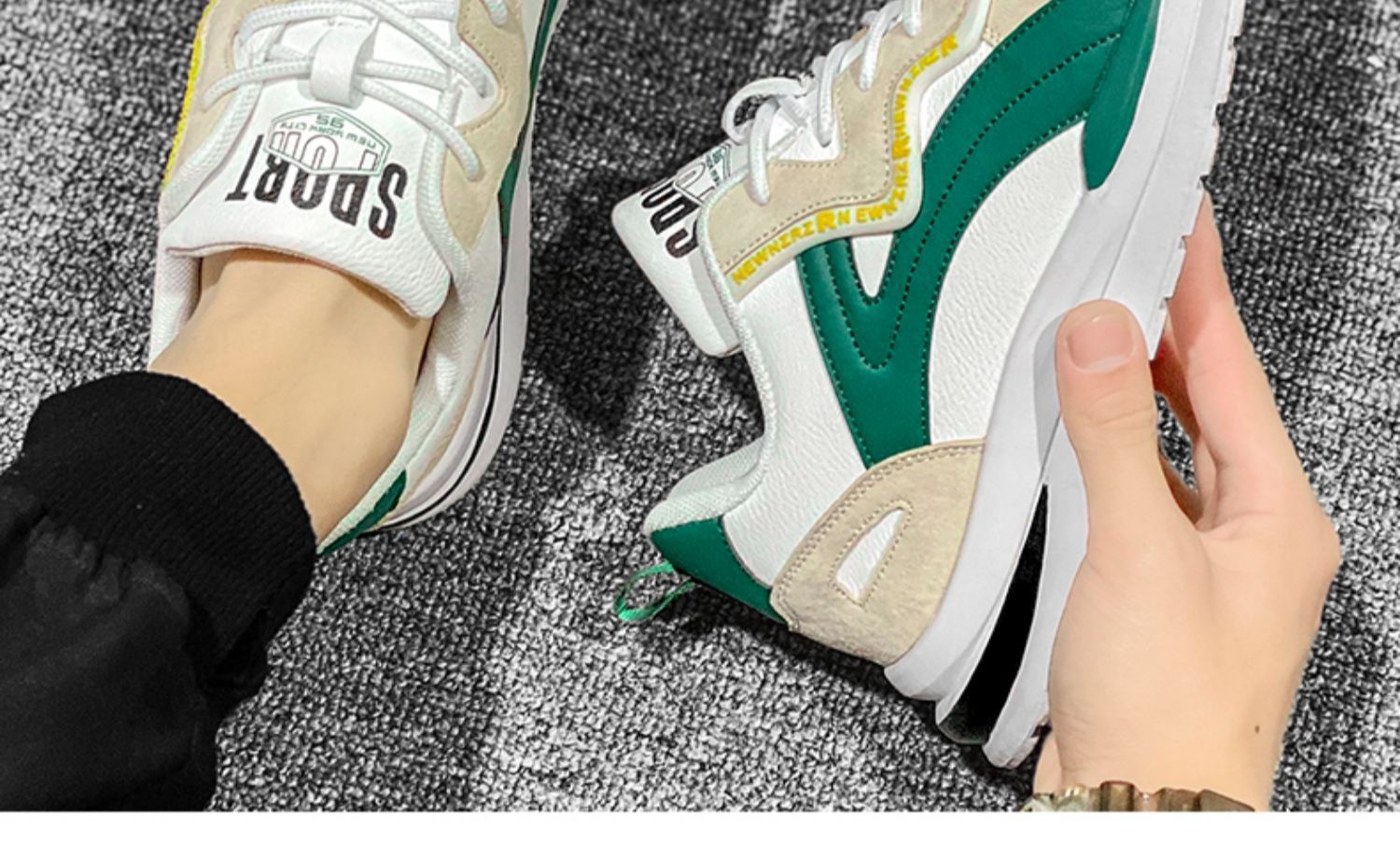 Men's Breathable Casual Running Shoes, Lightweight Comfortable Sneakers for Spring Summer Fall