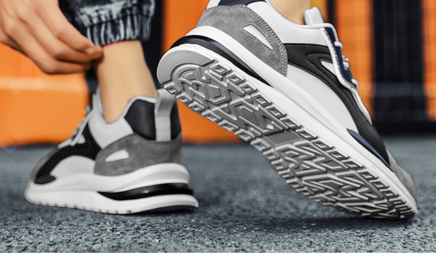 Men's Breathable Casual Running Shoes, Lightweight Comfortable Sneakers for Spring Summer Fall