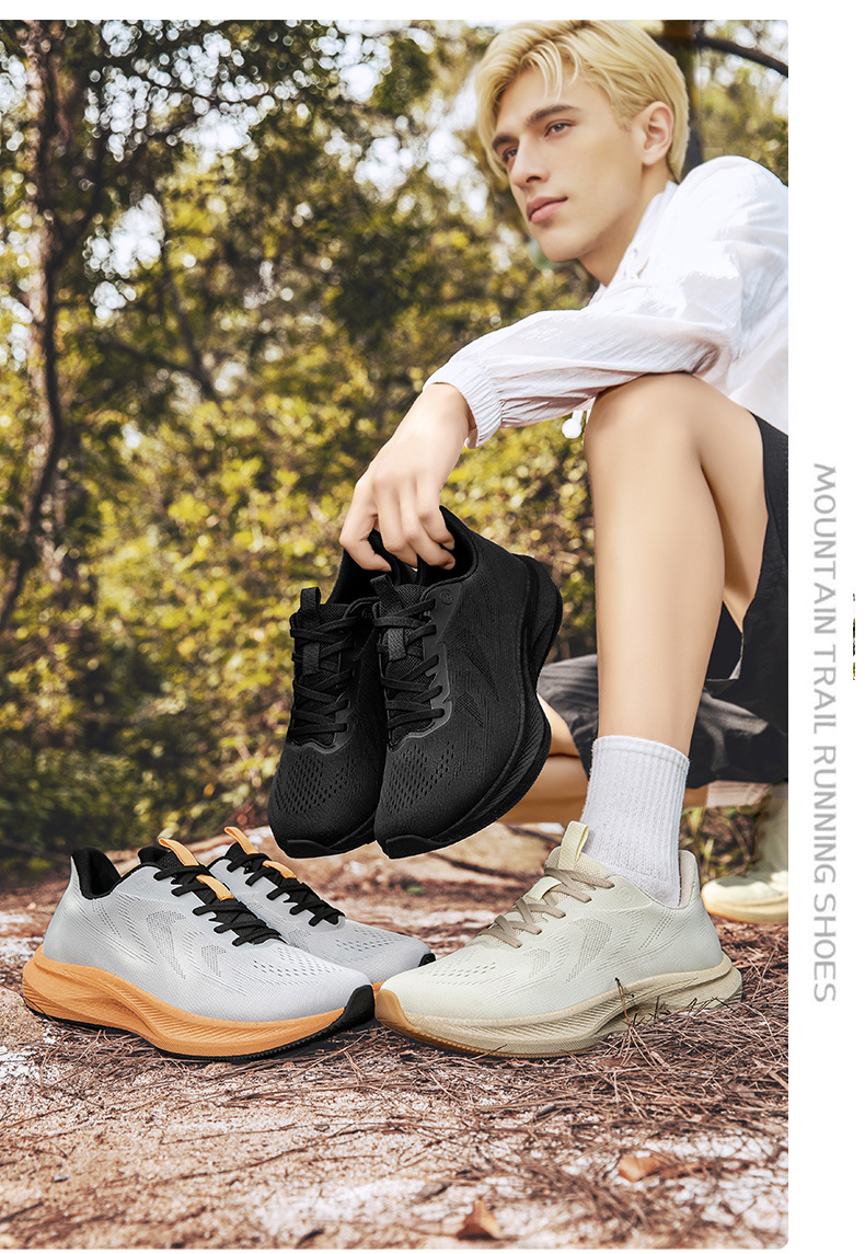 Men's Wide Toe Box Running Shoes Breathable Mesh Casual Sneakers for Summer