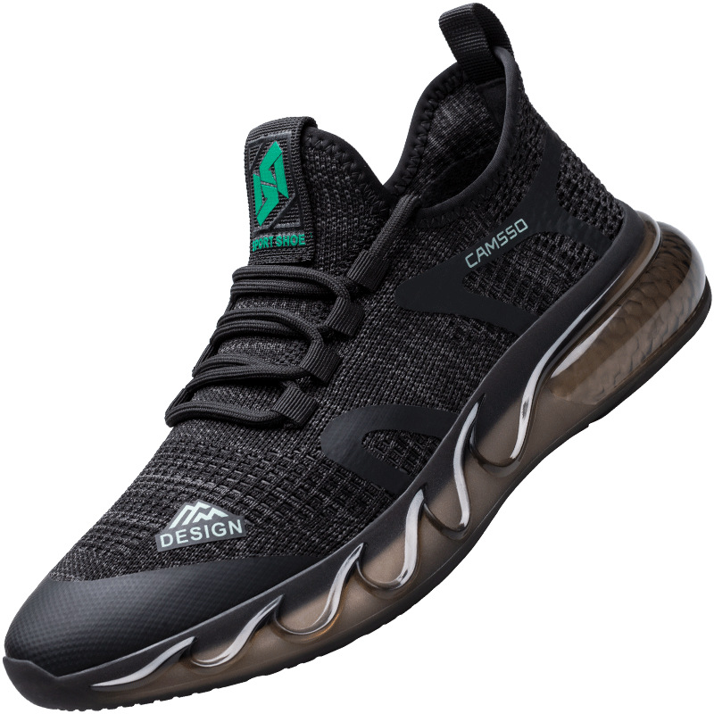 Men's Breathable Knit Running Shoes, Lightweight Casual Sneakers for Spring Summer