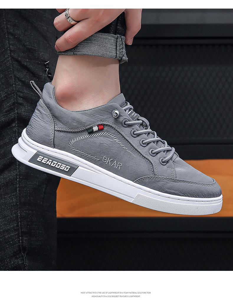 Men Canvas Slip-on Shoes Breathable Low-top Casual Sneakers for Summer