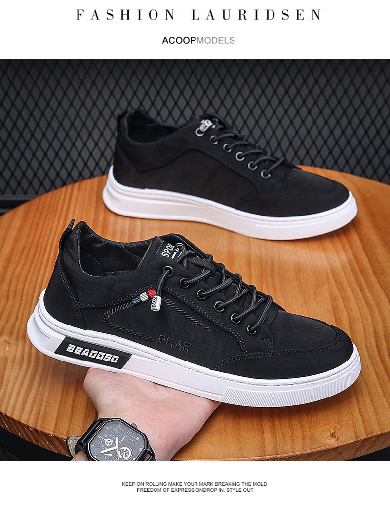 Men Canvas Slip-on Shoes Breathable Low-top Casual Sneakers for Summer