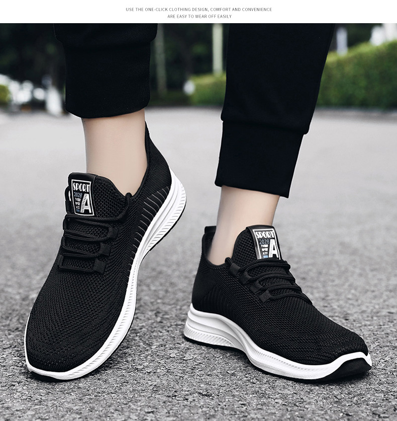 Men's Breathable Running Shoes Soft Sole Lightweight Casual Sneakers