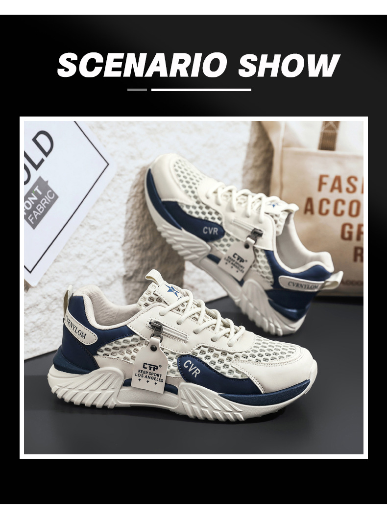 Men's Breathable Mesh Running Shoes Lightweight Casual Sneakers Summer