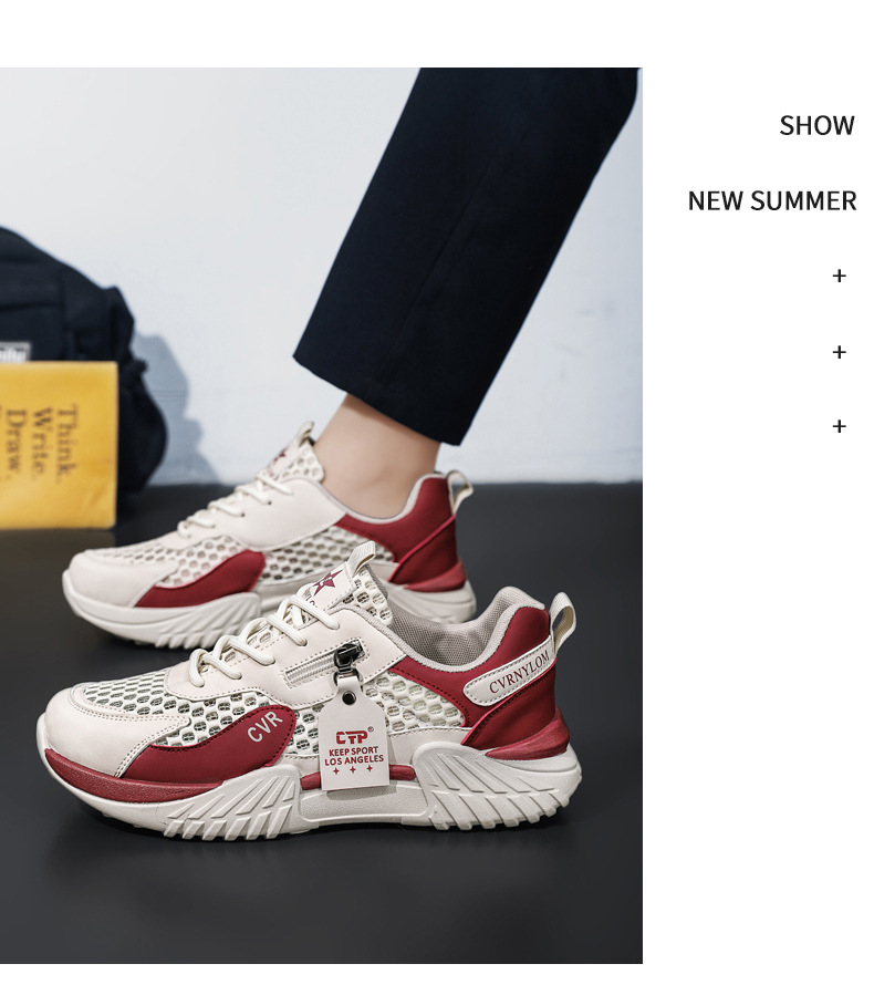 Men's Breathable Mesh Running Shoes Lightweight Casual Sneakers Summer