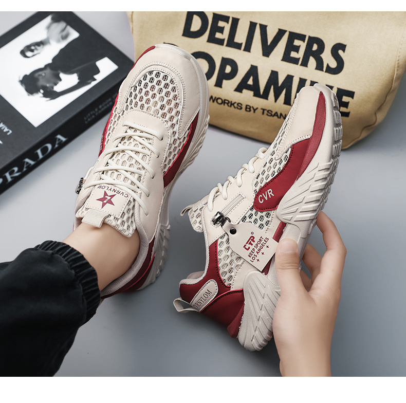 Men's Breathable Mesh Running Shoes Lightweight Casual Sneakers Summer