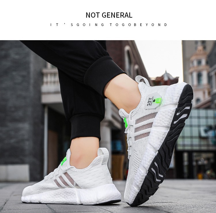 Men's breathable mesh running shoes summer lightweight fly-woven sneakers