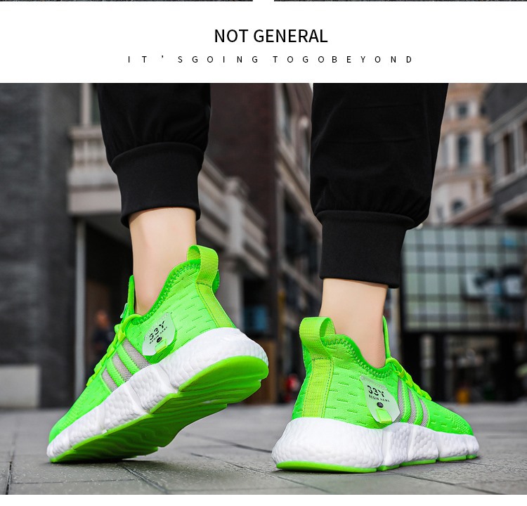 Men's breathable mesh running shoes summer lightweight fly-woven sneakers