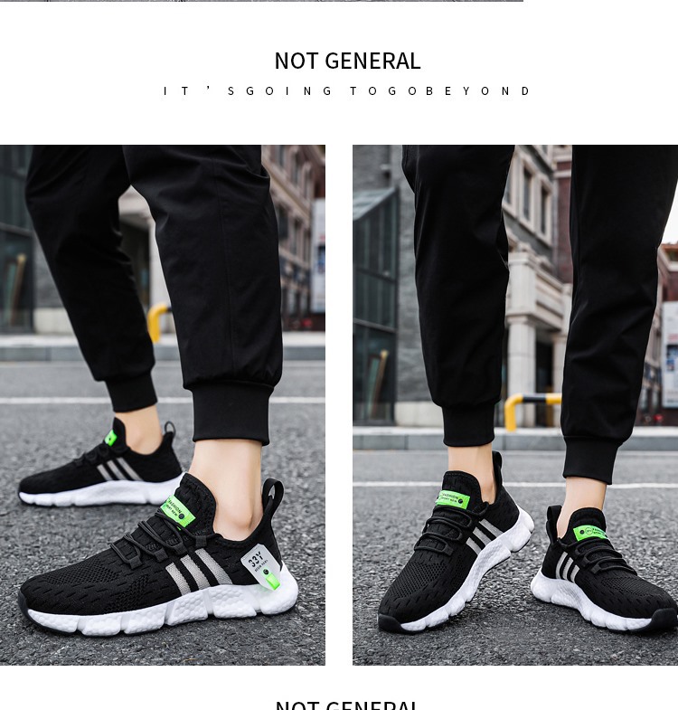 Men's breathable mesh running shoes summer lightweight fly-woven sneakers