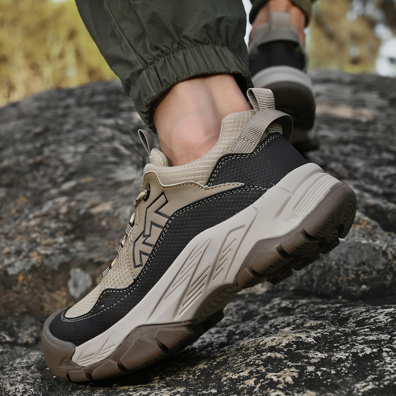Men's Outdoor Hiking Shoes, Large Size Casual Trekking Sneakers with Cushioning