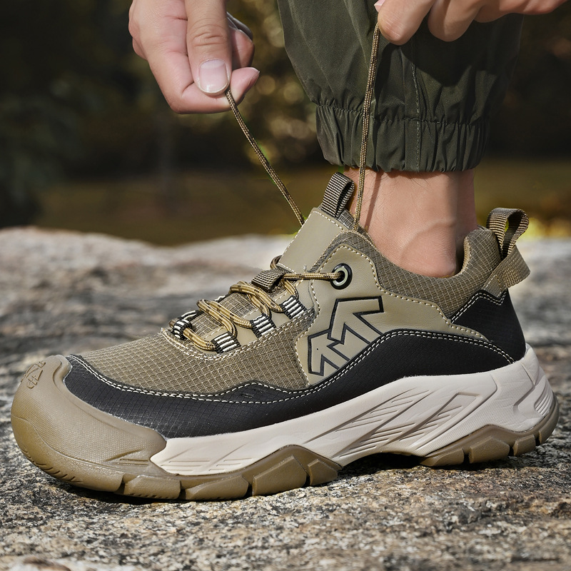 Men's Outdoor Hiking Shoes, Large Size Casual Trekking Sneakers with Cushioning