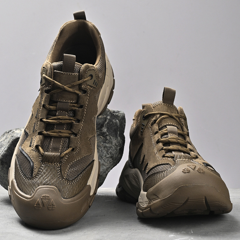 Men's Outdoor Hiking Shoes, Large Size Casual Trekking Sneakers with Cushioning