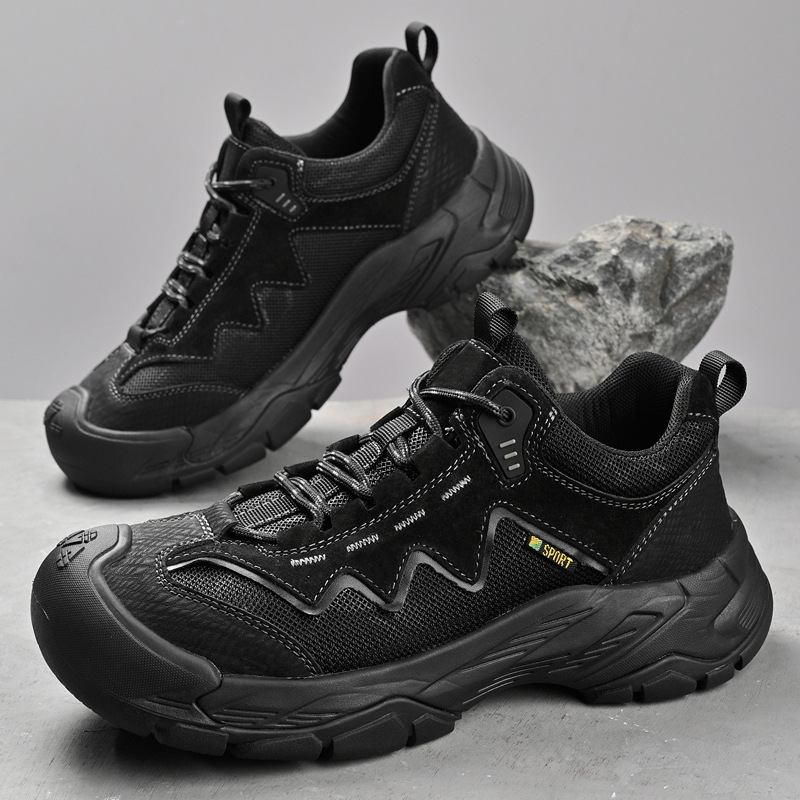 Men's Outdoor Hiking Shoes, Large Size Casual Trekking Sneakers with Cushioning