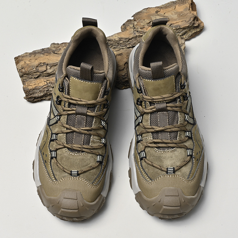 Men's Outdoor Hiking Shoes, Large Size Casual Trekking Sneakers with Cushioning
