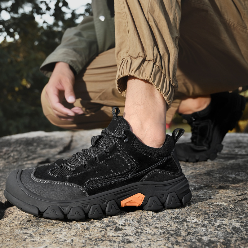 Men's Outdoor Hiking Shoes, Large Size Casual Trekking Sneakers with Cushioning
