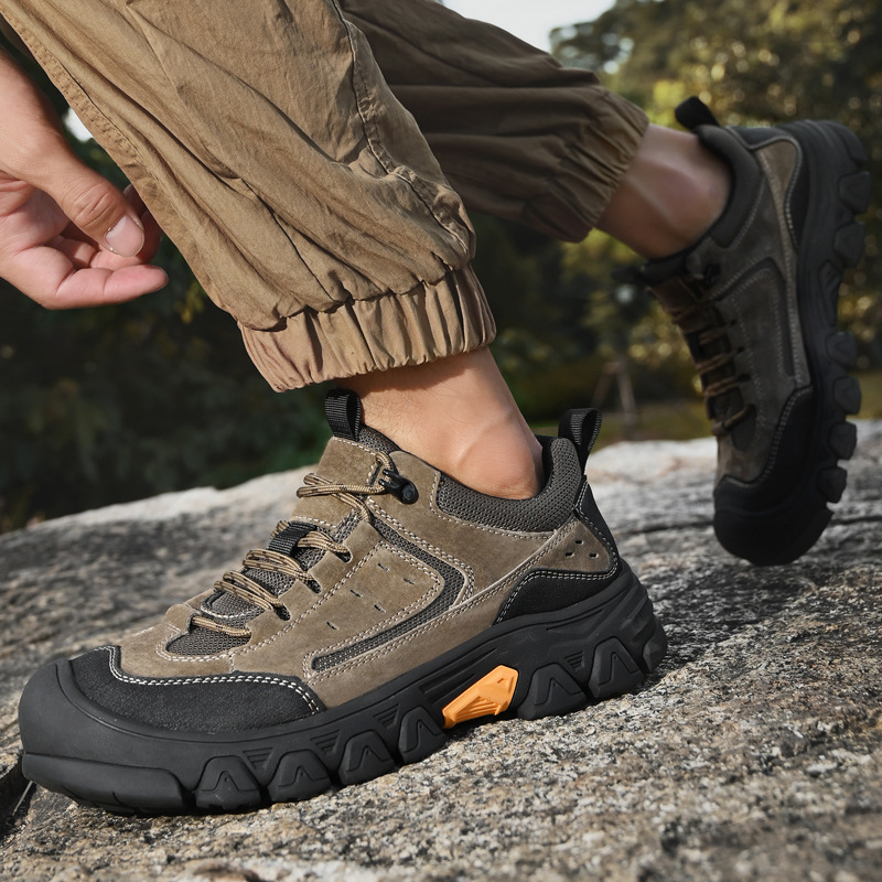 Men's Outdoor Hiking Shoes, Large Size Casual Trekking Sneakers with Cushioning