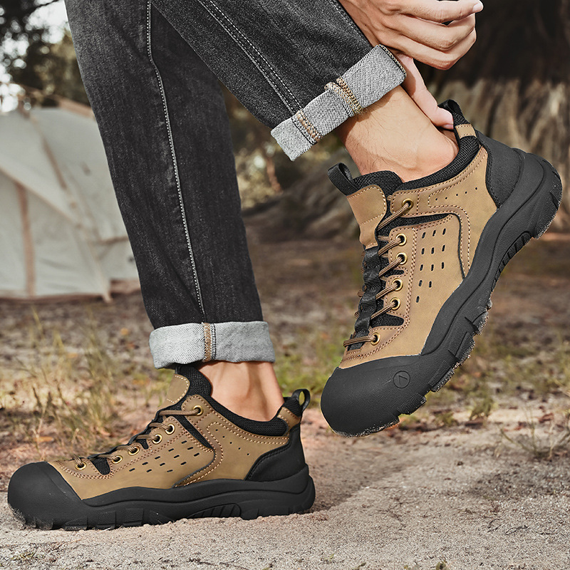 Men's Outdoor Hiking Shoes, Large Size Casual Trekking Sneakers with Cushioning