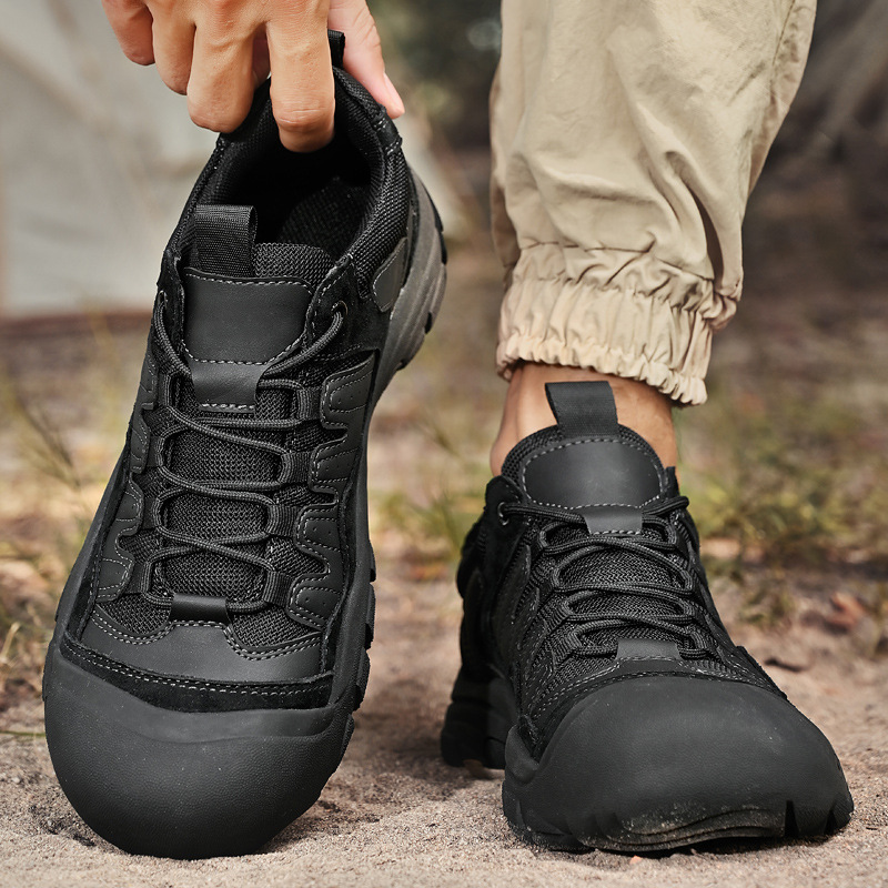 Men's Outdoor Hiking Shoes, Large Size Casual Trekking Sneakers with Cushioning