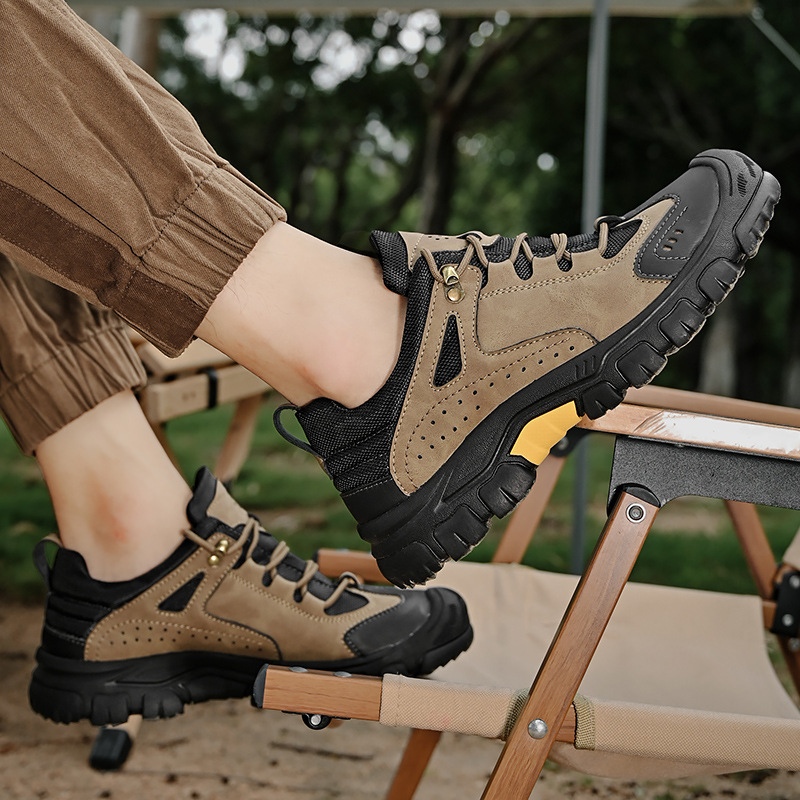 Men's Outdoor Hiking Shoes, Large Size Casual Trekking Sneakers with Cushioning